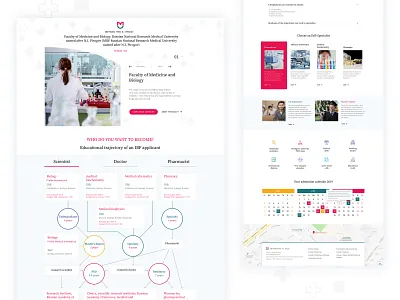 Landing page Medical University design landing medical ui