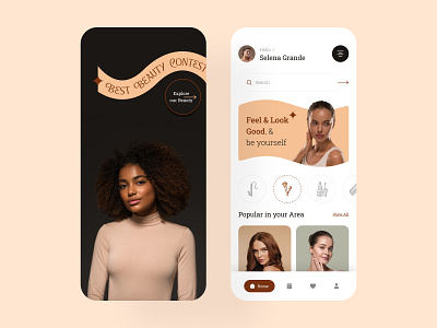 Beauty Contest App beautyapp behance branding cosmeticapp dribble fashionapp graphic design logo typography ui8 uidesign uxdesign vector webdesign