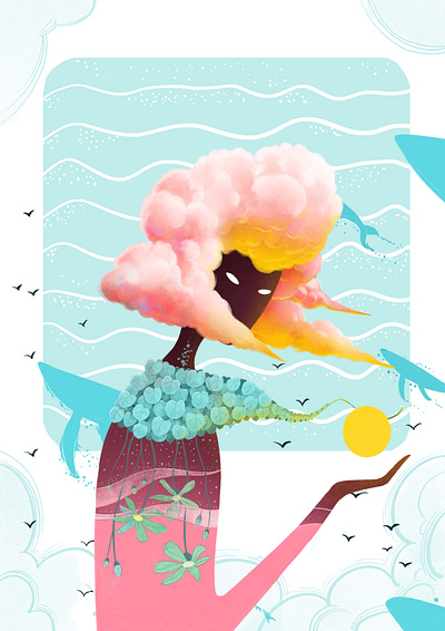 bottle man design illustration