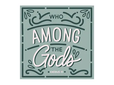 Exodus 15 graphic design typography