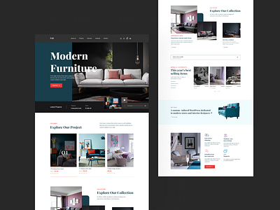 Furniture Shop Landing Page branding clean creative decoration ecommerce furniture furnituredesign furnitureshop graphic design home homedecor interiordesigner sofa trending uidesign uiux urniturestore webdesign websitedesign