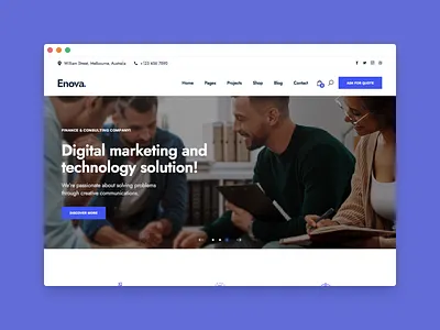 Enova - Business Multipurpose Website app branding design landing page ui web design website