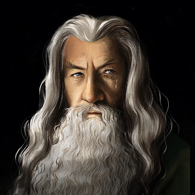 Gandalf digital drawing gandalf illustration lotr photoshop