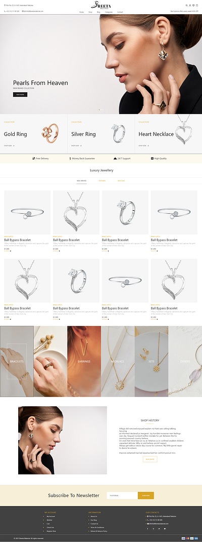 e-commerce for jewelry app design ui ux website xd