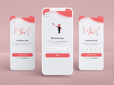 OTP Verification With Mobile Number design graphic design otp ui ux