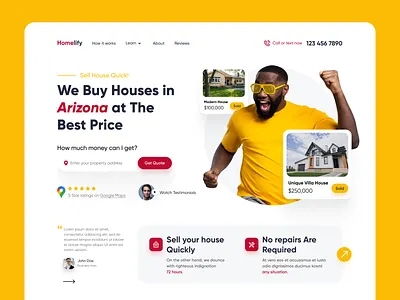 Real estate website ui design home website landing page landing ui onixlab real estate website ui ui design ui designer user interface ux ux designer web design web ui website website design website ui