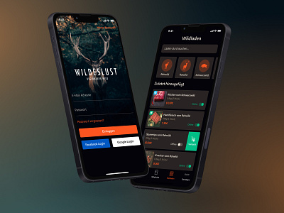 Hunter App Mockups app hunter hunting ios meat mockups wild