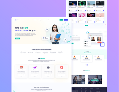 kabocha - Online Course Landing Page Design course education landing page landing page design modern education landing page online course online course landing page ui design website design