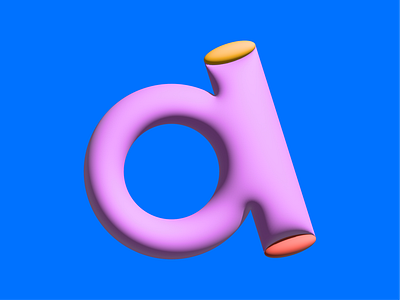 36 days of type day 1 36 days of type 36days01 3d challenge illustration letter a design lettering simple type typography