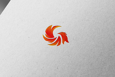 Phoenix Logo branding design fire gradient graphic design illustration logo phoenix red simple vector web
