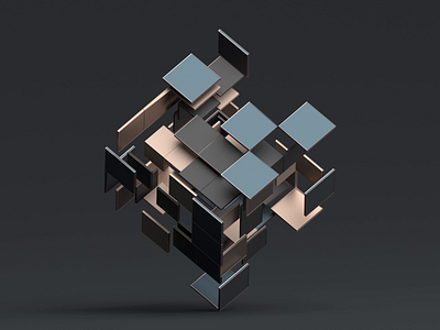 Abstract shape. Loop 3d abstract animation art background blender3d clean cube design geometric loop motion graphics render shape simple visual