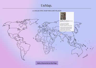 UnMap design figma graphic design lost maps memories ui web design