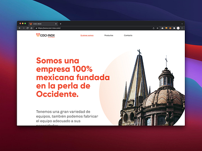 Coci-inox website design graphic design guadalajara mexico stainless steel steel ui ux website design