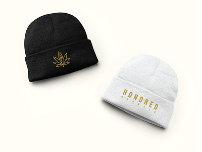 Honored Herbals Logo Beanies branding design graphic design logo merch vector