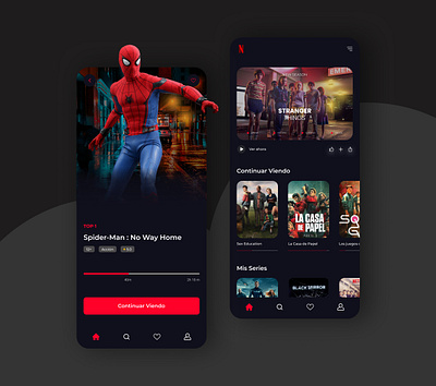 Netflix Redesign App by Sebastián Pérez design mobile design ui design ux diseñador ui diseñador ux diseño movil diseño netflix netflix redesign netflix redesign netflix app