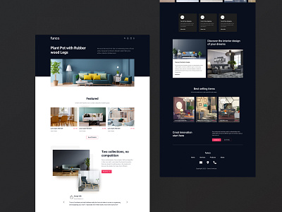 Interior landing page design. furniture design interior design landing pages design ui uiux uiux design website design