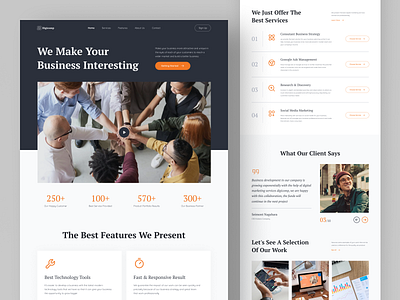 Digicomp - Digital Marketing Landing Page agency business company consultant digital marketing homepage landing page marketing online marketing promotion service services strategy ui uiux ux web design webstie