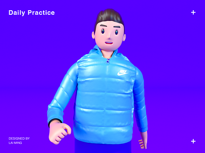 BOY 3d 3d boy 3d people action adidas boy c4d c4d boy c4d people cinema 4d down jackets expression jacket jeans marvelous designer pose purple t shirt trousers zbrush