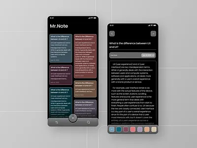 Notes app app design ui ux