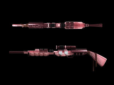 Shotgun or GlamGun 3d animation c4d cinema 4d concept art contraption device game art game design gun handheld loading octane shotgun video game weapon