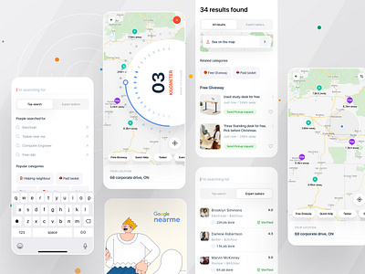 Google Nearme | Design Case Study | Search app design app designer branding design 2022 dribbble best shot google google map google maps google nearme map maps minimal app minimal design nearme ui ux