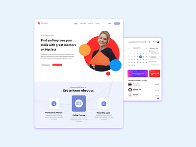 Simple Landingpage Courses website app branding design graphic design illustration logo typography ui ux vector website