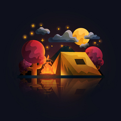 Night Changes background branding character design graphic design illustration logo night portrait vector