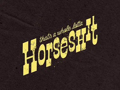 everything is Horseshit bullshit fake news horseshit illustration lettering media news the experts the media the science type