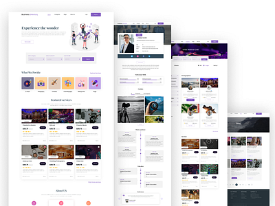 Business Directory Website UI Design business directory ui event gallary interface musical website uiux user experience userinterface design web web design