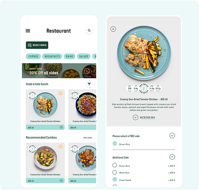 Healthy Food App UI dailyui ui userexperience ux we website