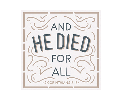 2 Corinthians 5:15 graphic design illustration typography