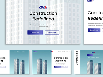 Additional Hero Section Exploration branding building construction consultant design ui ux