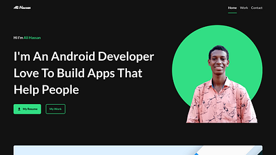 Personal Portfolio android dev figma graphic design ui