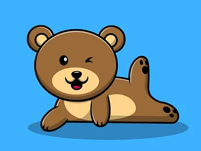 Cute Bear Yoga happy