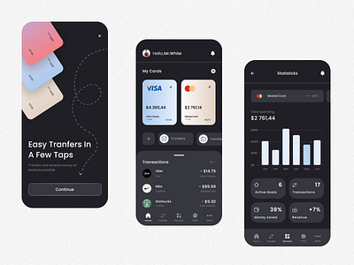 Banking app app bank banking black branding cash clean design finance fintech graphic design mobile money product ui ux web