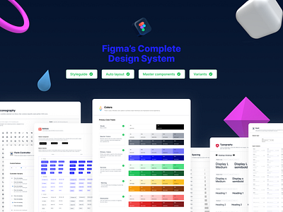 Figma's Complete Design System branding design design sytem illustration style guide typography ui ui design ui kit uiux design ux ux design