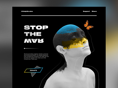 Stand With Ukraine canada concept dark design donation illustration interface iran landing standwithukraine ui ui design uiux ukraine ux war web web design website