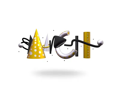 March Lettering 3D 3d illustration latin lettering nomad procreate