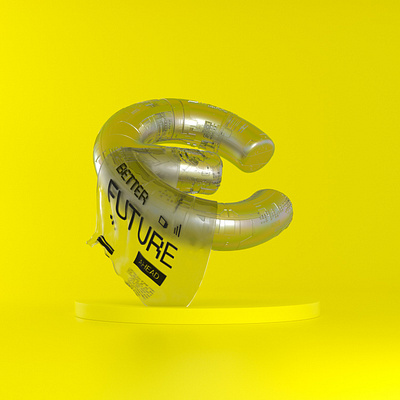Day 8 - letter Є 3d design illustration lettering