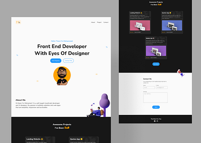 My Personal Portfolio design figma graphic design portfolio ui