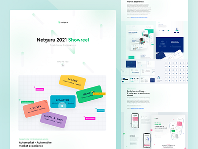 Netguru: Best of 2021 - Case Study after effects animation behance case study design landing mobile motion graphics page showcase showreel simple ui ux