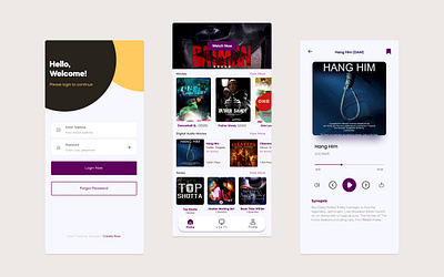 Collywood App Redesign app design ui ux