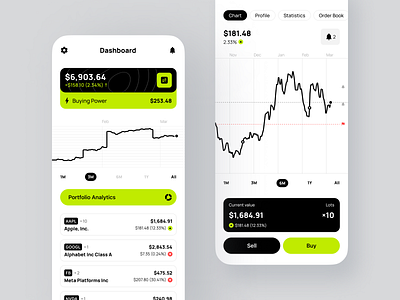 Investment App Concept analysis concept dashboard design finance finances financial financial app fintech interface investment investment app investments market service stock market ui ui visual design user interface ux