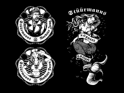 Nautical Logo Illustrations apparell clothing illus illustration logo logo illustration nautical tshirt design