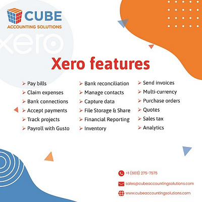 Xero features and benefits branding