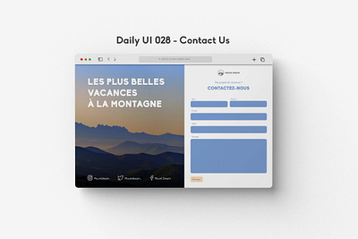 Daily UI 028 - Contact Us 028 contact contact us contactez nous daily ui 028 dailyui design form formulaire graphic design message site ui web