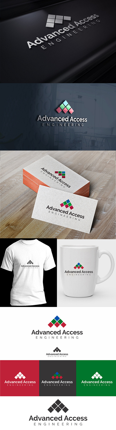Advanced Access Engineering Logo branding design graphic illustration logo