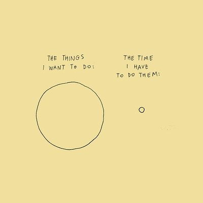The things, the time doodle illustration meme relatable simple time