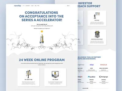 Sales Page For Business Incubator Startup business website cartoon website closing page landing page sales page ui venture capital website website design