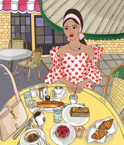 Lunch in Paris. Latest illustration. art bookillustration branding cartoon childrenillustration comics design digitalart digitalsketch editorial editorialillustration fashionillustration fashionsketch foodart foodillustration foodsketch graphic design illustration illustrator sketch